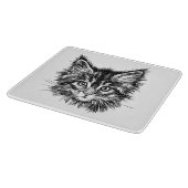 Schwarzweißglas Schneidebrett (Ecke)