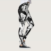 Schwarzweißgraffiti Leggings (Rechts)