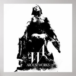 Schwarzweißgrafik Poster