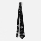 Schwarzweißgrunge Neck Tie Krawatte (Rückseite)