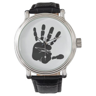 Schwarzweißhanddruck Armbanduhr