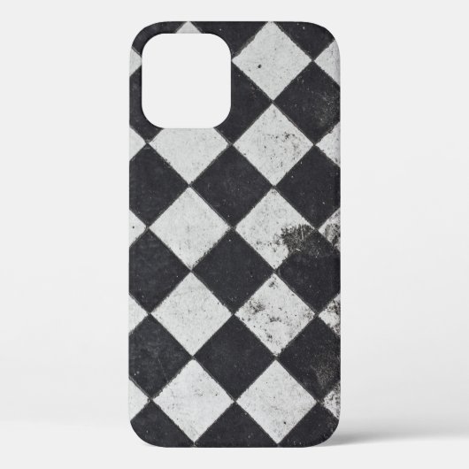 Schwarzweißharlequin-Grafik Case-Mate iPhone Hülle (Rückseite)