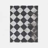 Schwarzweißharlequin-Grafik Fleecedecke (Vorderseite)
