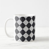 Schwarzweißharlequin-Grafik Kaffeetasse (Links)