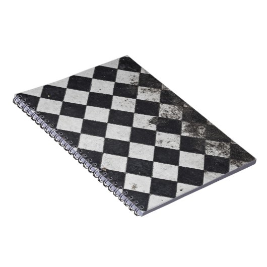 Schwarzweißharlequin-Grafik Notizblock (Rechte Seite)