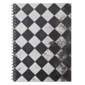 Schwarzweißharlequin-Grafik Notizblock (Vorderseite)