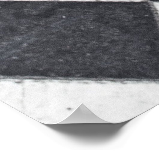 Schwarzweißharlequin-Grafik Poster (Ecke)