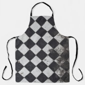 Schwarzweißharlequin-Grafik Schürze (Vorderseite)