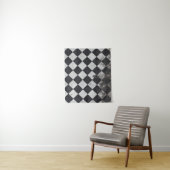 Schwarzweißharlequin-Grafik Wandteppich (Beispiel)