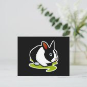 Schwarzweißhase Postkarte (Stehend Vorderseite)