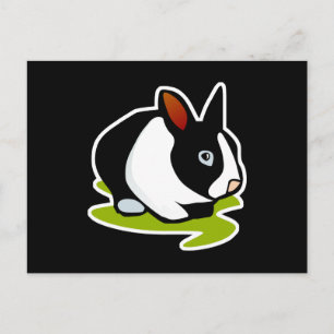 Schwarzweißhase Postkarte