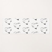 Schwarzweißherzen verblasst yogamatte (Vorderseite (Horizontal))