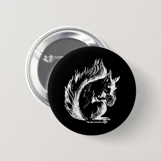 Schwarzweißhörnchen Button (Vorne & Hinten)