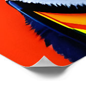 Schwarzweißhund | AI Art Poster (Ecke)