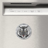 Schwarzweißiger Tiger Magnet (In Situ (Geschirrspüler))