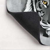 Schwarzweißiger Tiger Mousepad (Ecke)