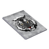 Schwarzweißiger Tiger Notizblock (Rechte Seite)