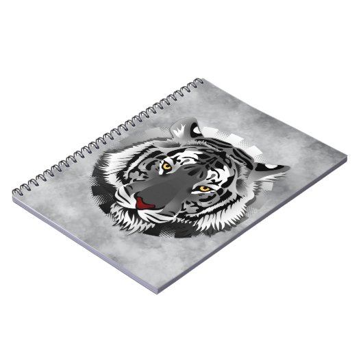 Schwarzweißiger Tiger Notizblock (Linke Seite)