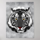 Schwarzweißiger Tiger Poster (Vorne)