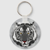 Schwarzweißiger Tiger Schlüsselanhänger (Vorderseite)