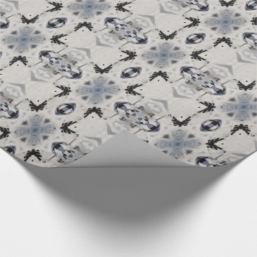 Schwarzweißkaleidoskopgraffiti Geschenkpapier (Ecke)