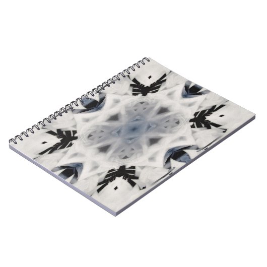 Schwarzweißkaleidoskopgraffiti Notizblock (Linke Seite)