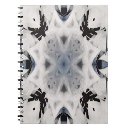Schwarzweißkaleidoskopgraffiti Notizblock (Vorderseite)