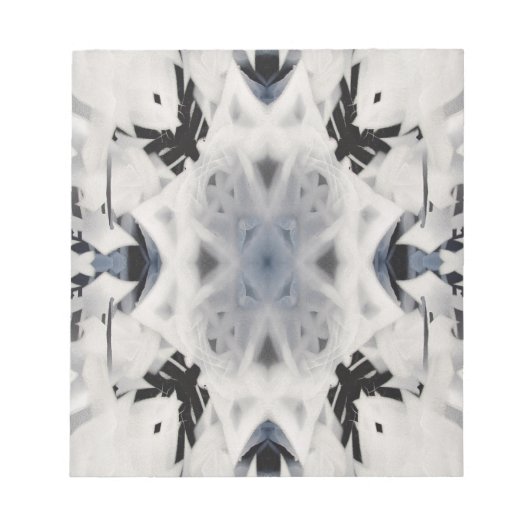 Schwarzweißkaleidoskopgraffiti Notizblock (Vorderseite)