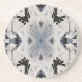 Schwarzweißkaleidoskopgraffiti Sandstein Untersetzer (Vorne)