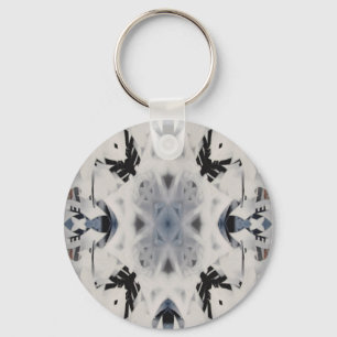 Schwarzweißkaleidoskopgraffiti Schlüsselanhänger