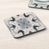 Schwarzweißkaleidoskopgraffiti Untersetzer (Linke Seite)