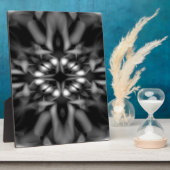 Schwarzweißkaleidoskopmuster Fotoplatte (Seite)