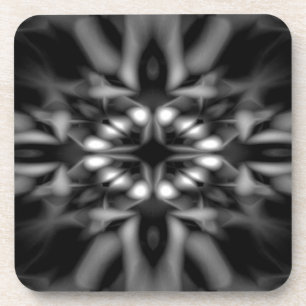 Schwarzweißkaleidoskopmuster Getränkeuntersetzer