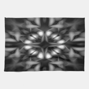 Schwarzweißkaleidoskopmuster Handtuch
