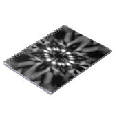 Schwarzweißkaleidoskopmuster Notizblock (Linke Seite)