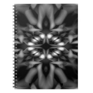 Schwarzweißkaleidoskopmuster Notizblock