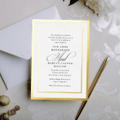 Schwarzweißkalligraphie Folieneinladung