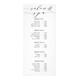 Schwarzweißkalligraphie Salon Wellness-Center Prei Werbekarte