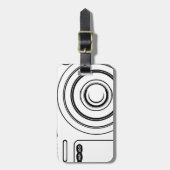 Schwarzweißkamera Gepäckanhänger (Vorderseite vertikal)