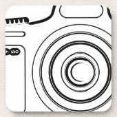 Schwarzweißkamera Getränkeuntersetzer (Vorderseite)