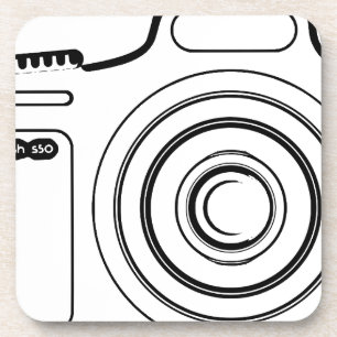 Schwarzweißkamera Getränkeuntersetzer