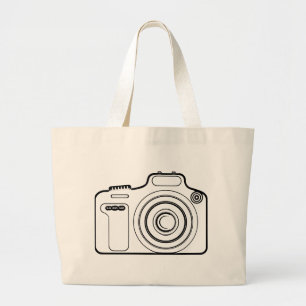 Schwarzweißkamera Jumbo Stoffbeutel