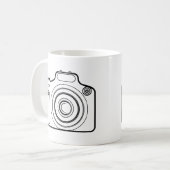 Schwarzweißkamera Kaffeetasse (Vorderseite Links)