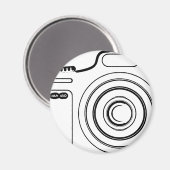 Schwarzweißkamera Magnet (Vorderseite/Rückseite)