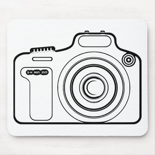Schwarzweißkamera Mousepad (Vorne)