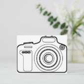 Schwarzweißkamera Postkarte (Stehend Vorderseite)