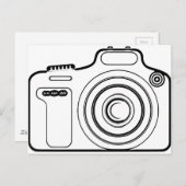Schwarzweißkamera Postkarte (Vorne/Hinten)
