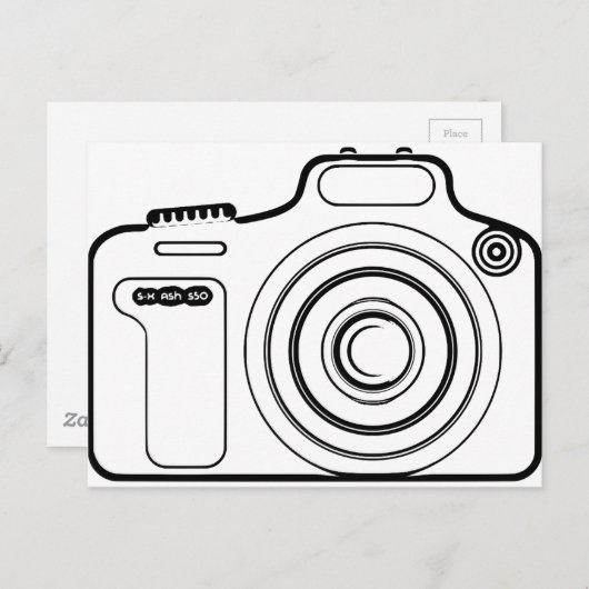 Schwarzweißkamera Postkarte (Vorne/Hinten)