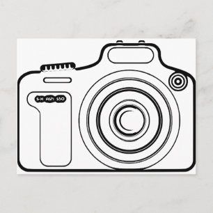 Schwarzweißkamera Postkarte