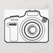 Schwarzweißkamera Postkarte (Vorderseite)